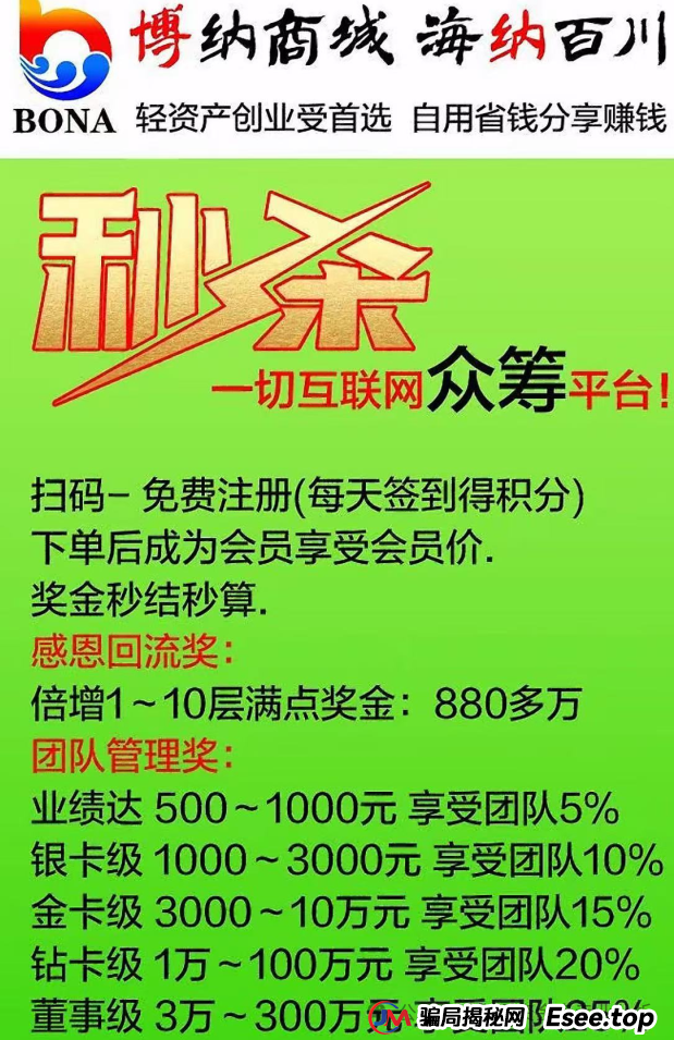 曝光【博纳商城】:披着“消费致富”外衣的传销骗局(2) 曝光【博纳商城】:披着“消费致富”外衣的传销骗局(2)
