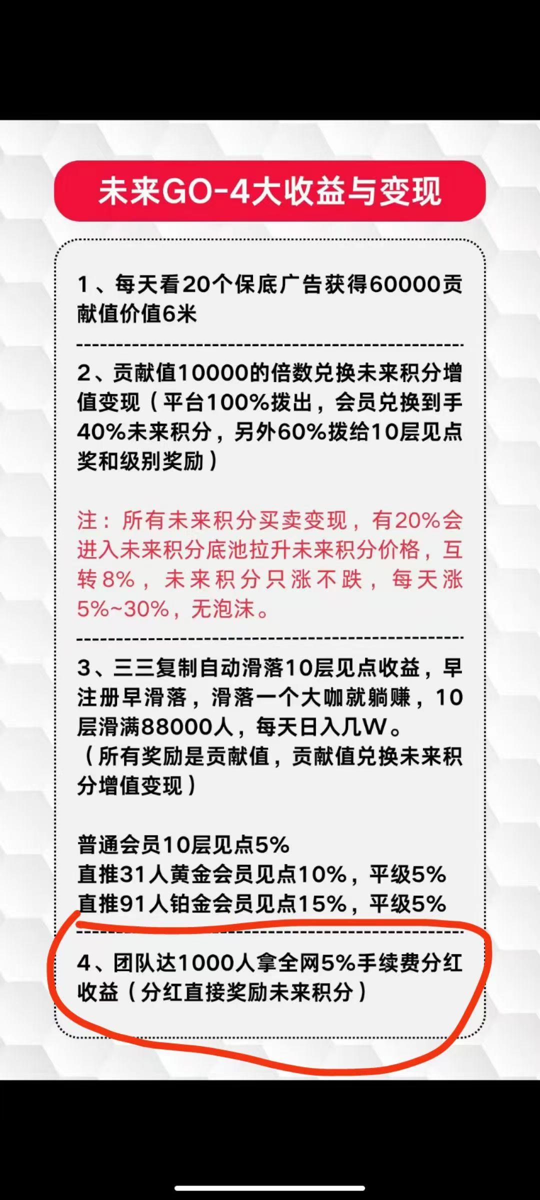 未来go,广告赚,保底收益高,绿色模式。(4) 未来go,广告赚,保底收益高,绿色模式。(4)