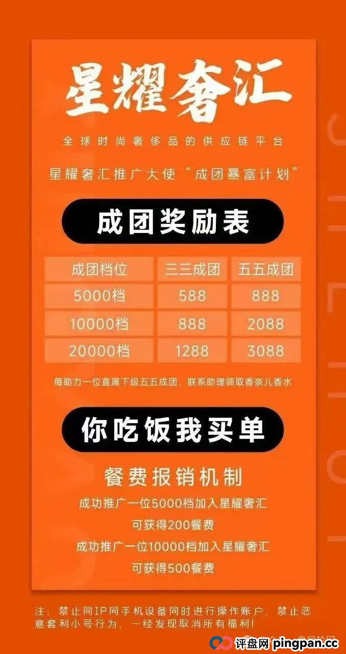 【星耀奢汇】 预警一轮圈短命分红盘 千万不要参与(3) 【星耀奢汇】 预警一轮圈短命分红盘 千万不要参与(3)