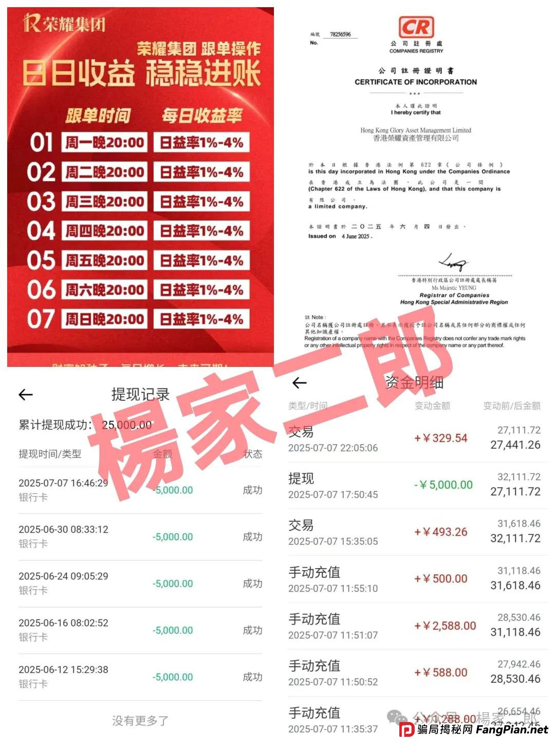 高度风险预警:“荣耀集团嘉悦国际”跟单类资金盘骗局,正在疯狂收割!(2) 高度风险预警:“荣耀集团嘉悦国际”跟单类资金盘骗局,正在疯狂收割!(2)