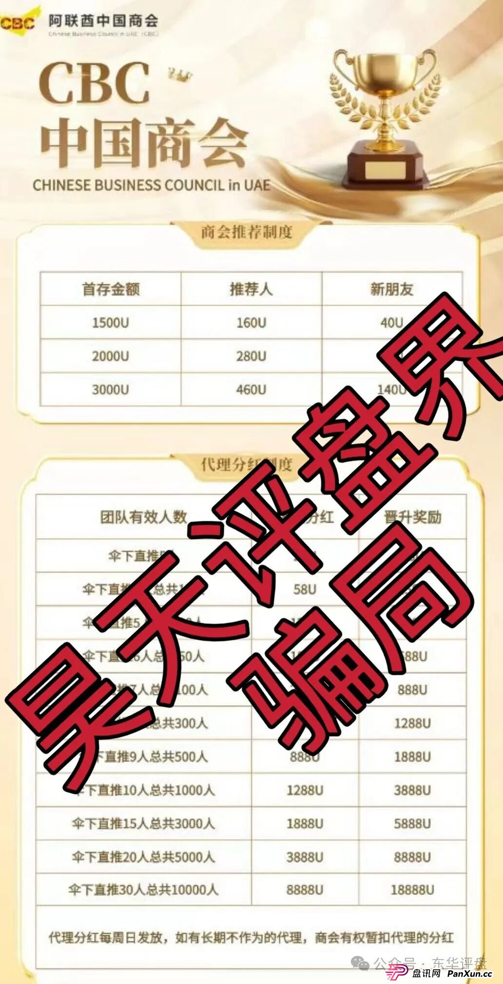阿联酋中国商会CBC跟单类资金盘骗局,官方出面打假,大量单割会员,高度预警,即将崩盘跑路!(1) 阿联酋中国商会CBC跟单类资金盘骗局,官方出面打假,大量单割会员,高度预警,即将崩盘跑路!(1)