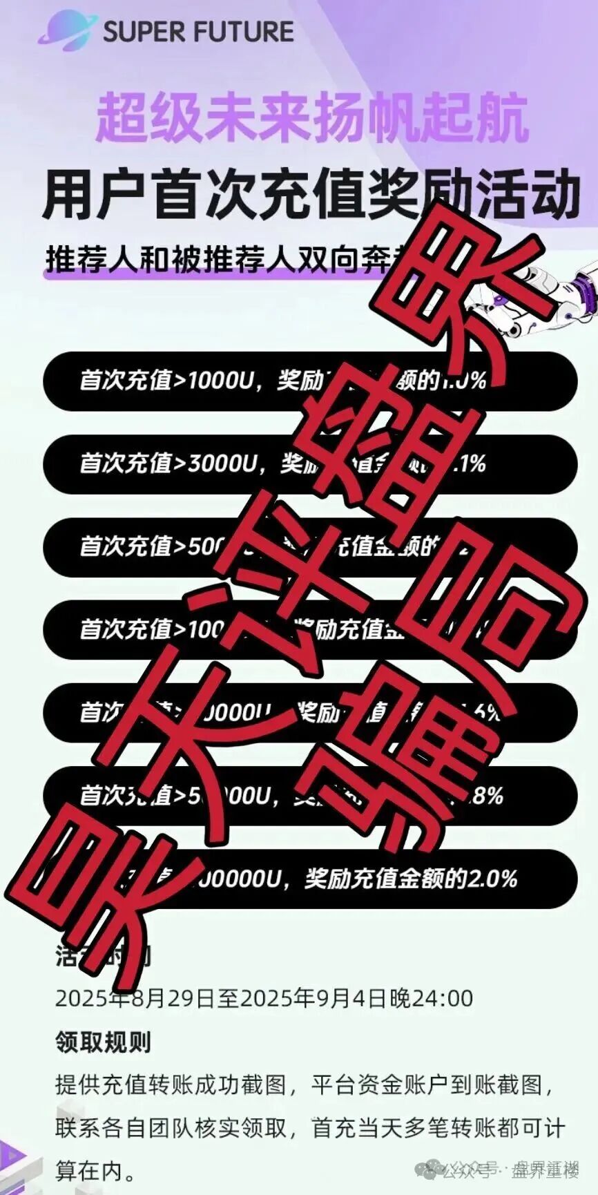 超级未来Super Future AI算力租赁分红类资金盘骗局,高度预警,抓紧远离!(3) 超级未来Super Future AI算力租赁分红类资金盘骗局,高度预警,抓紧远离!(3)