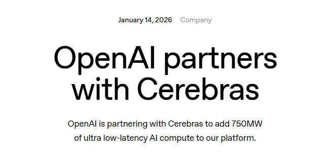 OpenAI又签百亿美元算力大单:这回牵手“英伟达挑战者”Cerebras(1) OpenAI又签百亿美元算力大单:这回牵手“英伟达挑战者”Cerebras(1)