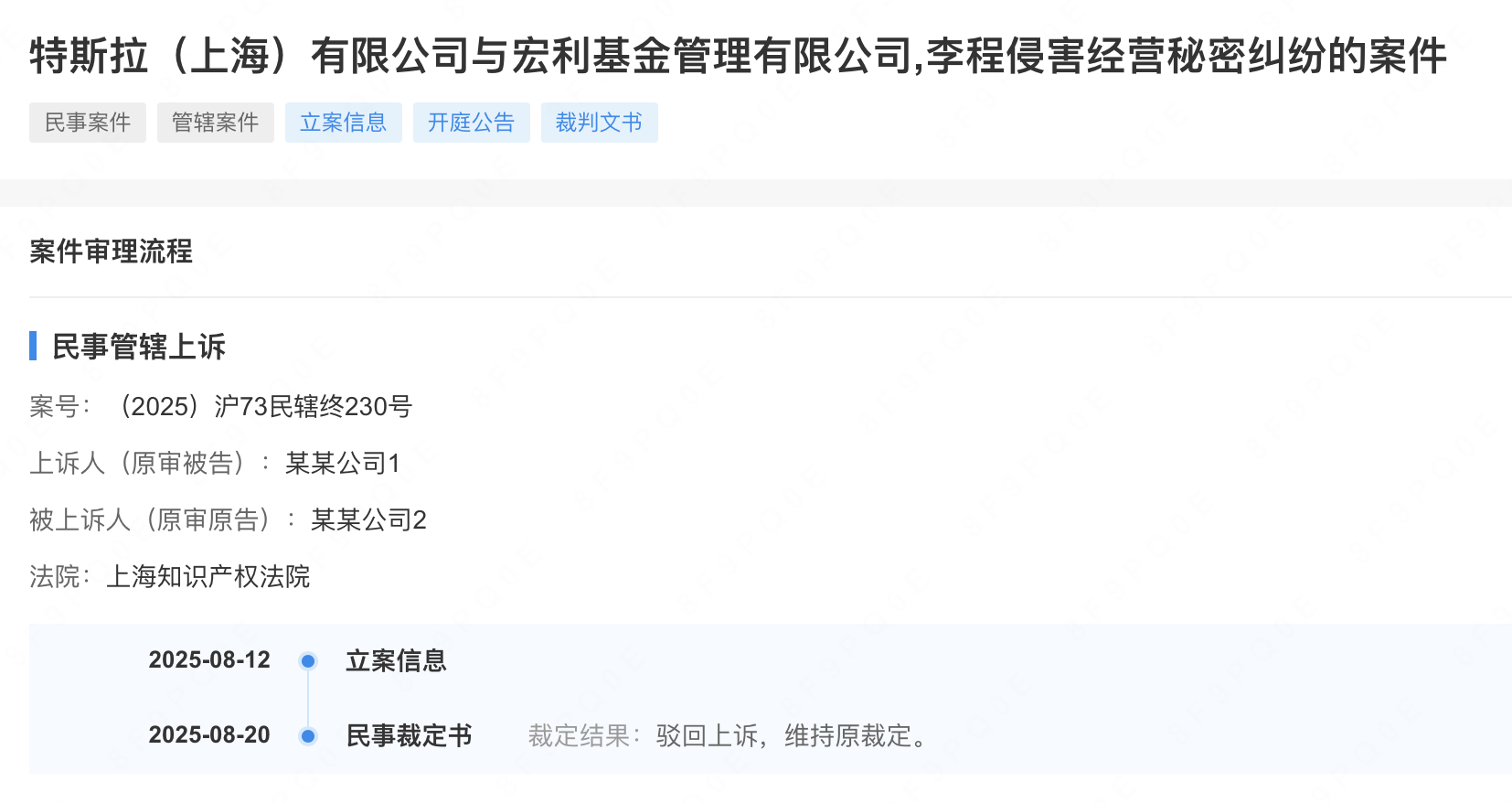侵害经营秘密?特斯拉起诉一家外资基金公司(2) 侵害经营秘密?特斯拉起诉一家外资基金公司(2)