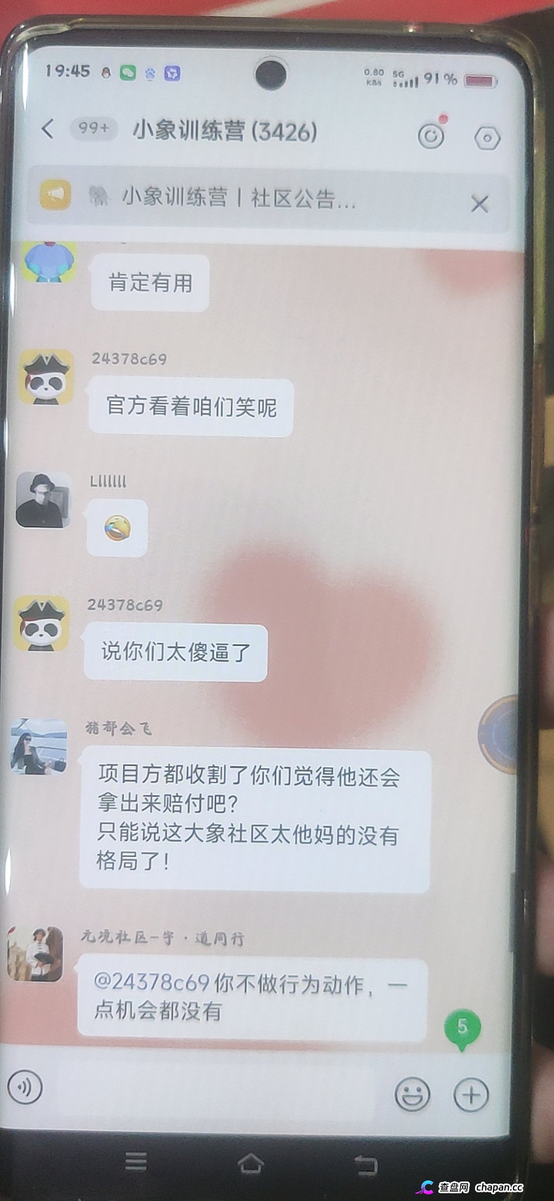 大象社区杀猪盘全面崩盘血洗实录：一夜爆仓4000万，群内全员禁言，狗托＂兵哥＂还在忽悠充值抄底，受害者已集体报警！(8)